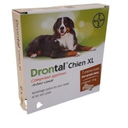 Drontal P XL Chien : 2 comprimés - vermifuge polyvalent