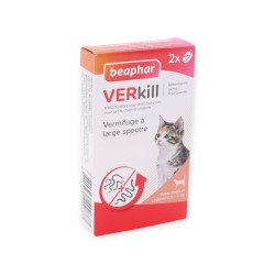 Beaphar VERkill 4 mg/10 mg Chatons et Petits Chats– Boîte de 2 comprimés