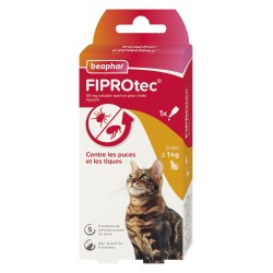 Beaphar FIPROTEC Solution Spot-on pour Chats – 50 mg – Pipette unitaire