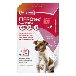 Beaphar FIPROTEC COMBO Petits Chiens – Pack de 3 pipettes