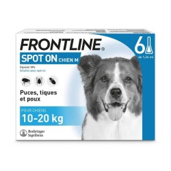 Frontline Spot-On Chien M (10-20 kg) – 6 Pipettes de 1,34 ml