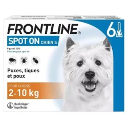 FRONTLINE Spot-On Chien S (2-10 kg) – 6 pipettes