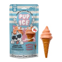 Pup Ice Waffle Cones fraise 2x110g – Chien