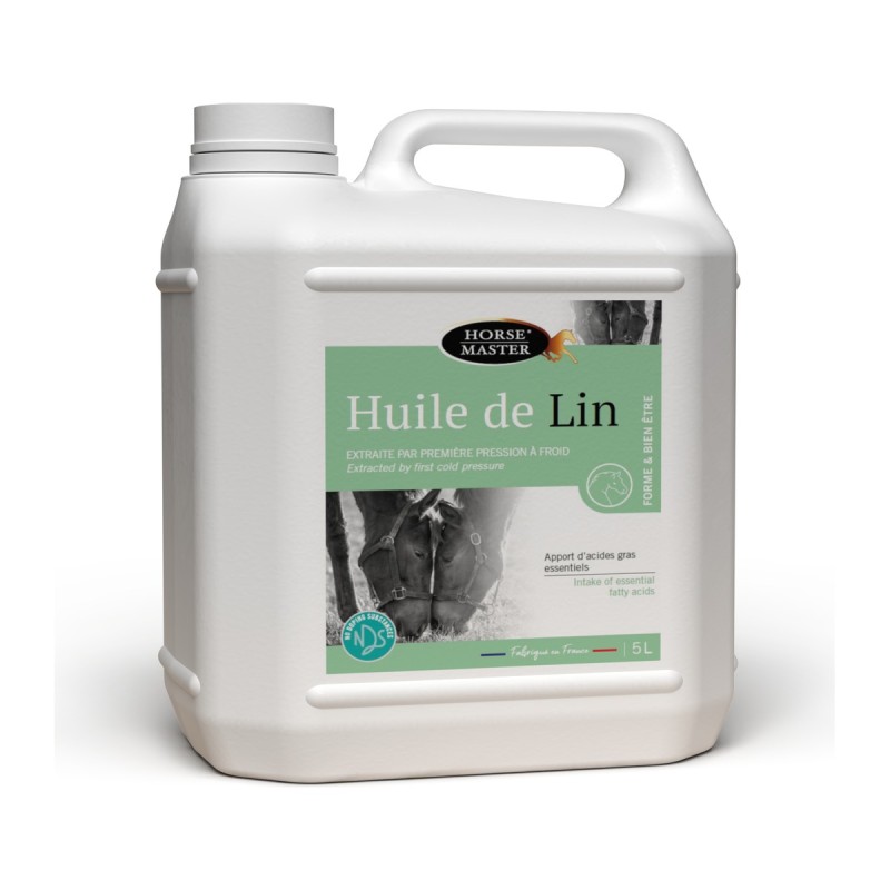 Huile de Lin Horse Master 5 L : oméga 3, 6 et 9 pour cheval